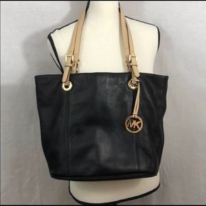 Black Leather Michael Kors Tote